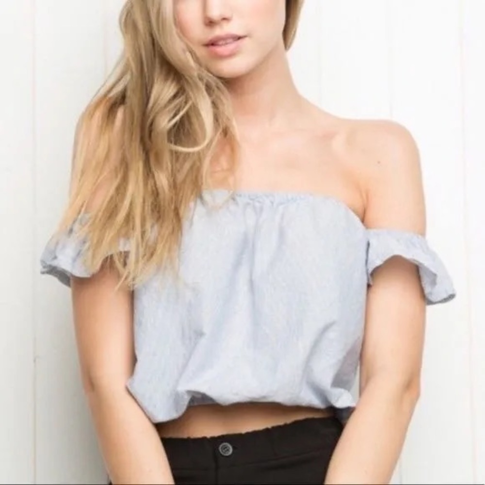 blue brandy melville blouse